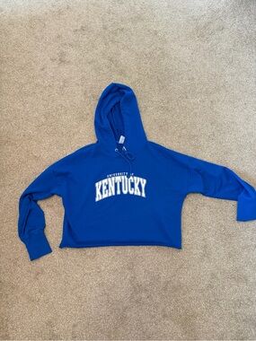 Blue Cropped Kentucky Hoodie
